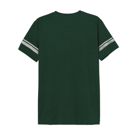 Dos du t-shirt Green Lantern vert DC Comics, design uni avec bandes grises sur les manches, coupe classique en coton premium.