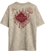Dos du t-shirt Harry Potter Carte du Maraudeur Officiel avec illustration rouge du château de Poudlard et texte 'The Marauder's Map'.