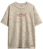 T-shirt Harry Potter Carte du Maraudeur Officiel avec imprimé all over en coton beige, texte rouge sur le devant, col rond. Idéal pour fans de Poudlard.