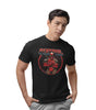 T-shirt Marvel I'AM DEADPOOL noir pour homme avec illustration de Deadpool bras croisés et logo rouge sur le devant. Style classique et décontracté.