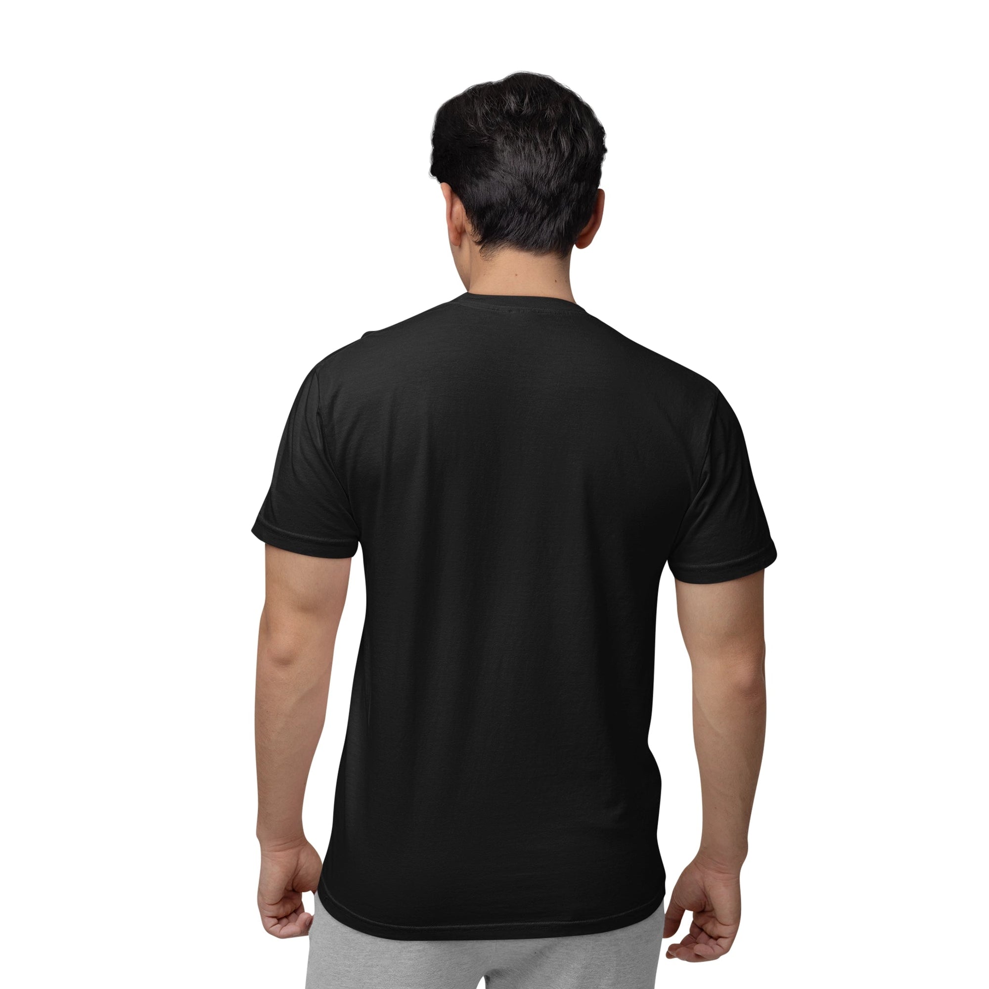 Vue arrière du T-shirt Marvel I'AM DEADPOOL noir pour homme, coupe classique sans motif au dos. Idéal pour les fans de super-héros Marvel.