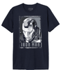 T-shirt Marvel Iron Man Officiel pour homme avec design du casque métallique argenté sur fond noir. Idéal pour les fans de super-héros Marvel.