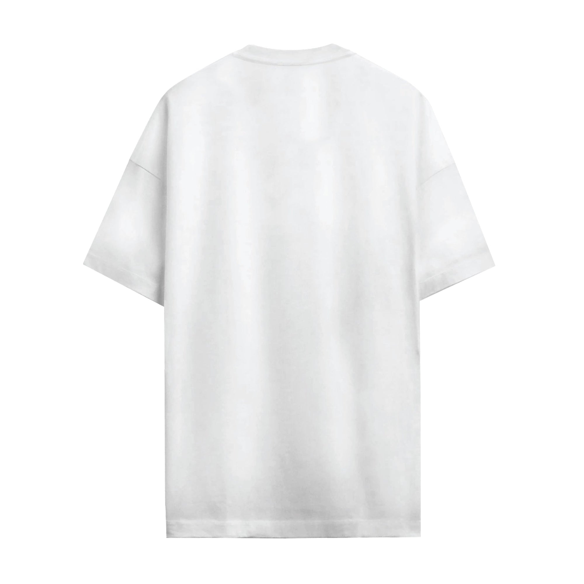 Dos du t-shirt Pink Floyd 1973 blanc sans imprimé, coupe oversize et tissu confortable. T-shirt rock pour homme dans la catégorie vêtements.