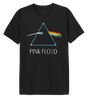 T-shirt Pink Floyd - Prism noir avec design prisme et arc-en-ciel sur le devant, logo du groupe Pink Floyd, produit sous licence officielle.