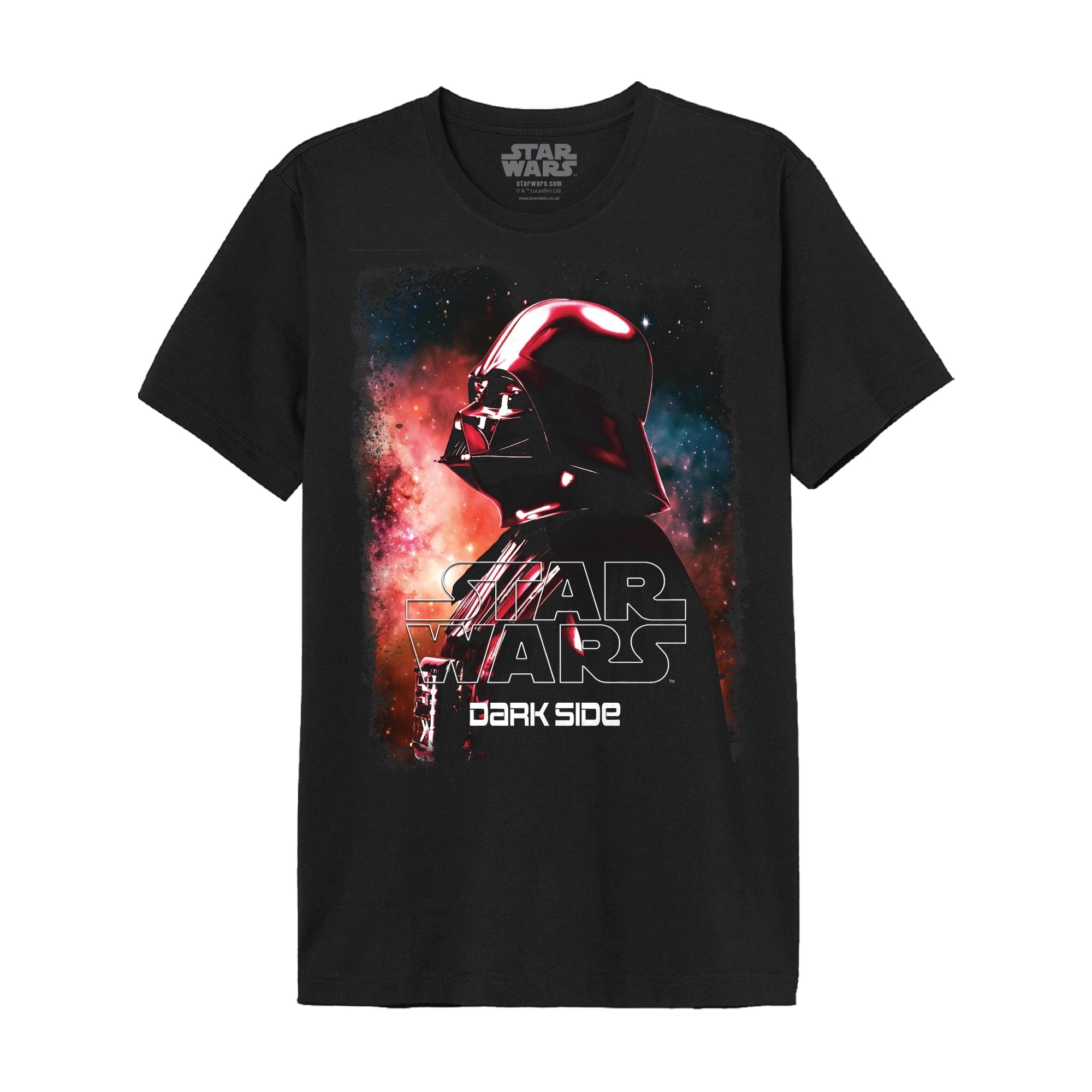 T-shirt STAR WARS - DARK SIDE POSTER noir avec visuel de Dark Vador et logo Star Wars. Modèle sous licence officielle pour fans de films.