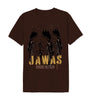 T-shirt STAR WARS - JAWAS DROID REPAIR avec trois Jawas noirs et texte vintage, design inspiré de l’univers Star Wars, parfait pour collectionneurs.