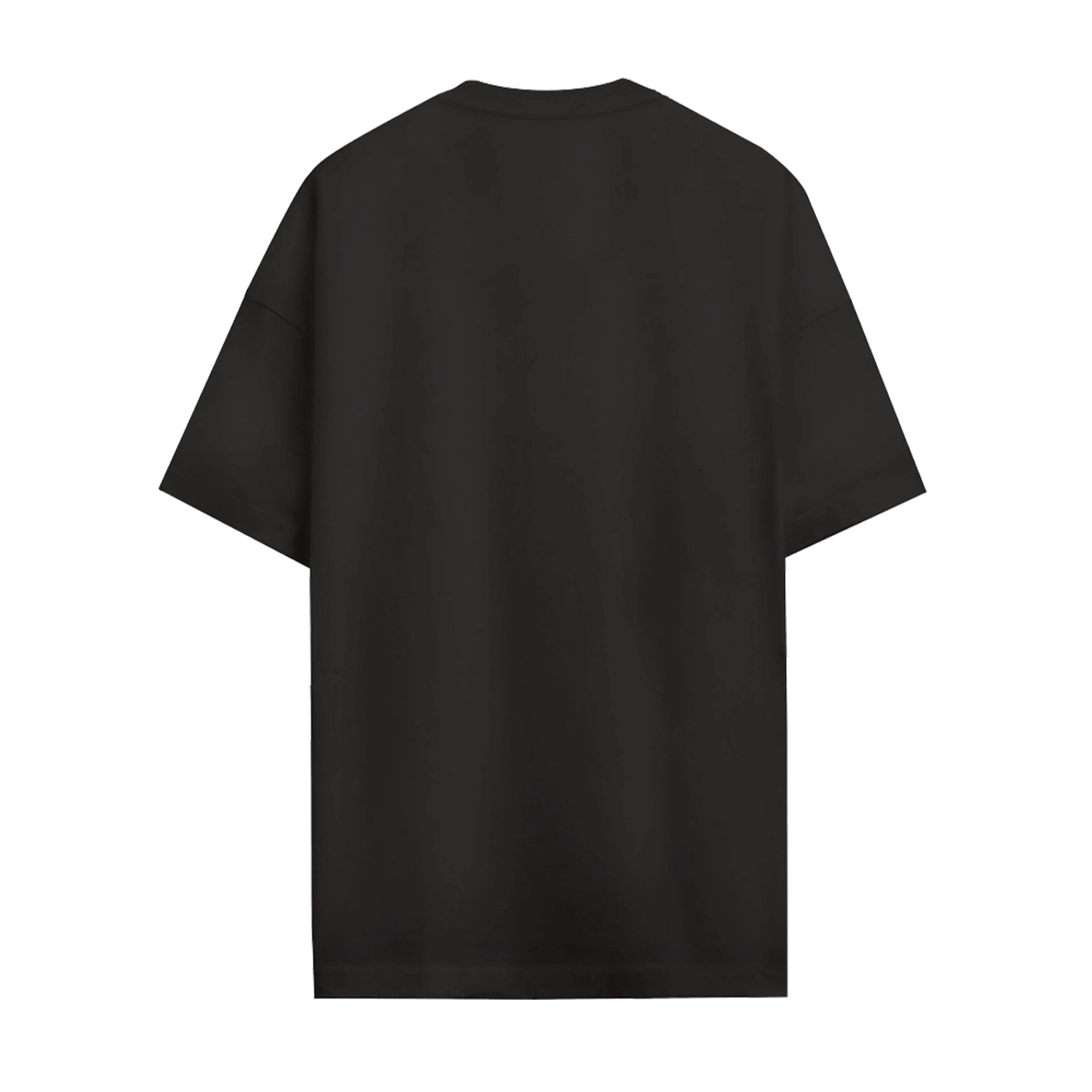 Dos du T-shirt The Punisher Marvel - Gunshot Skull noir uni, coupe oversize et col rond, sans impression, style décontracté pour homme.