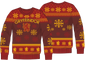 Pull Harry Potter Gryffindor, motif de Noël, col rond, tailles EU