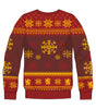 Pull Harry Potter Gryffindor, motif de Noël, col rond, tailles EU