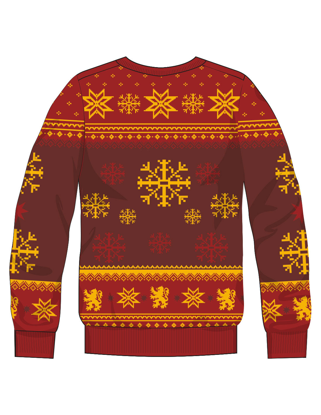 Pull Harry Potter Gryffindor, motif de Noël, col rond, tailles EU